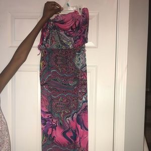 Pink and purple dress